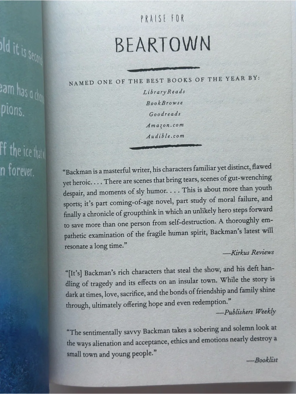 Beartown by Fredrik Backman | Fiction | Paperback Book